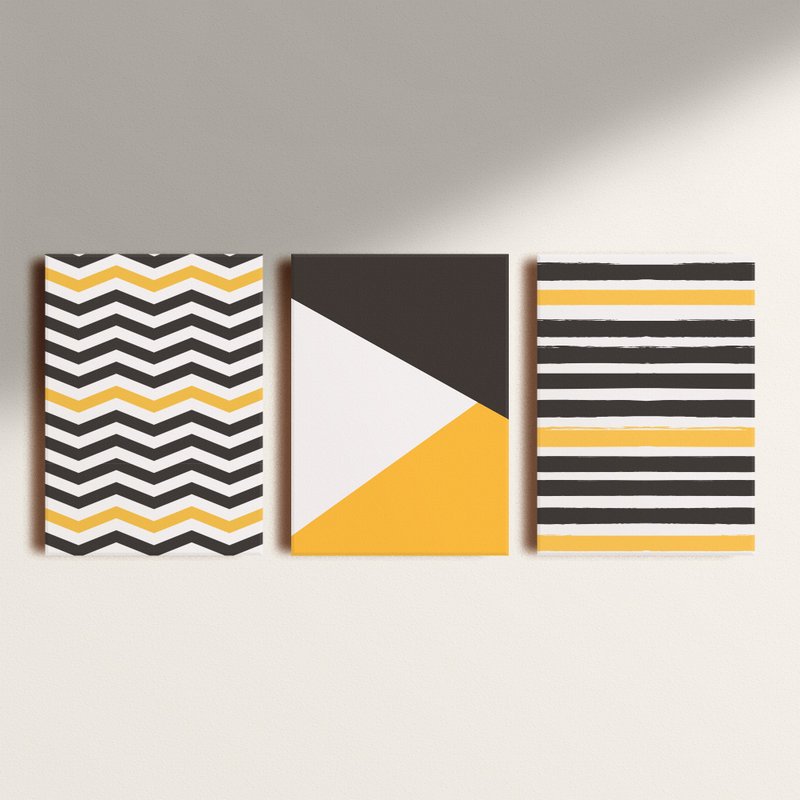 Kit: 3 Placas Decorativas Geo List Kit: 3 Placas Decorativas Geo List