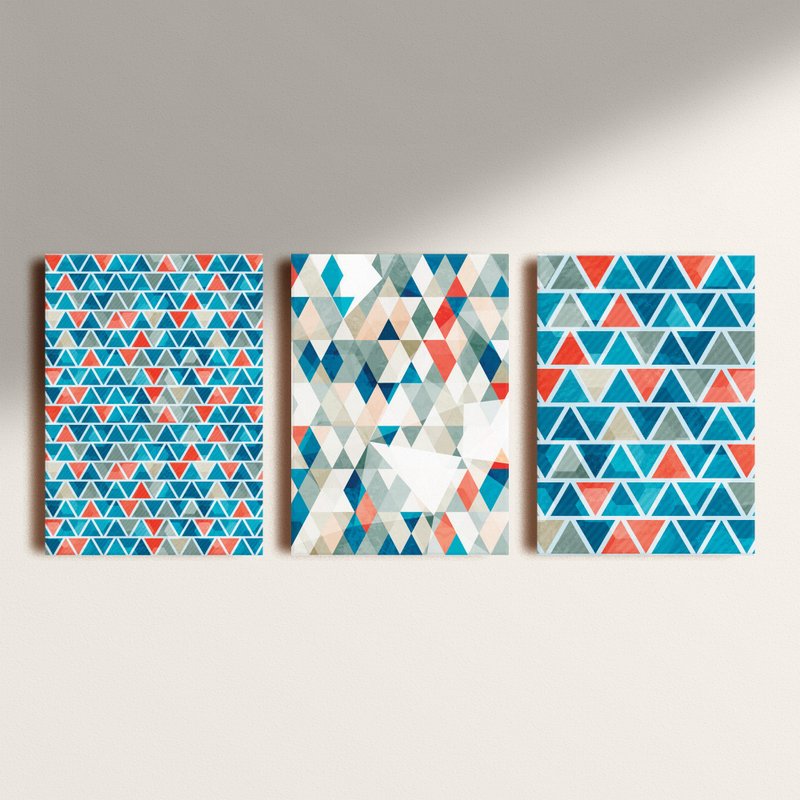 Kit: 3 Placas Decorativas Geo Forms Kit: 3 Placas Decorativas Geo Forms