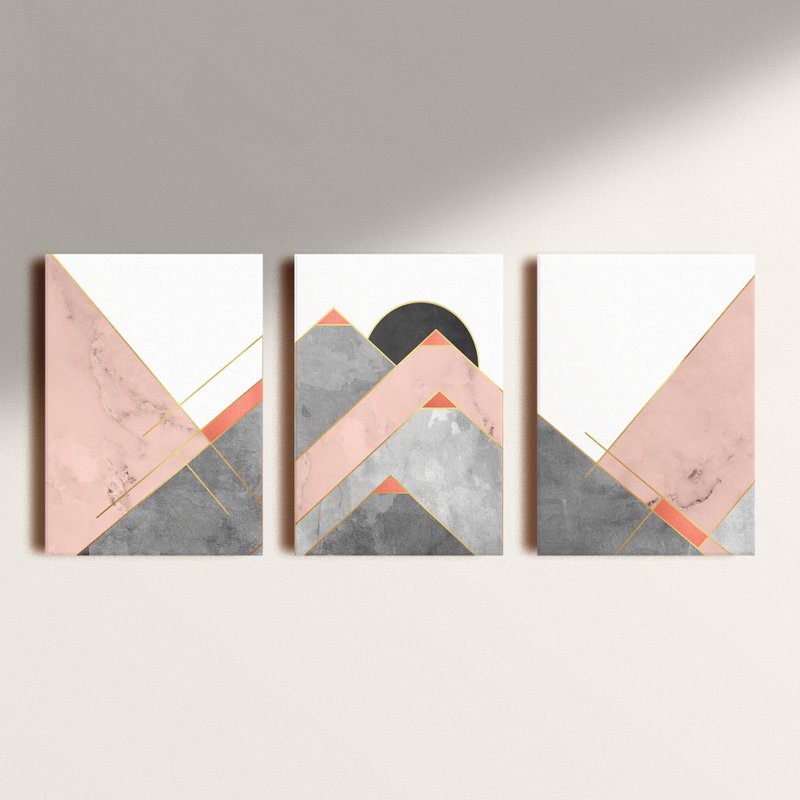 Kit: 3 Placas Decorativas Pink Montain Kit: 3 Placas Decorativas Pink Montain