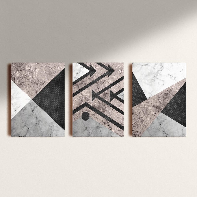 Kit: 3 Placas Decorativas Geo Ground Kit: 3 Placas Decorativas Geo Ground