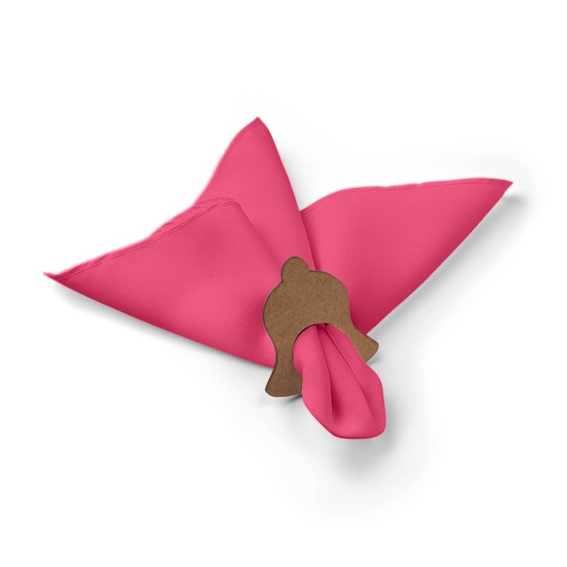 Kit: 4 Guardanapos de Tecido Rosa Sino Natal 35×35 Kit: 4 Guardanapos de Tecido Rosa Sino Natal 35×35
