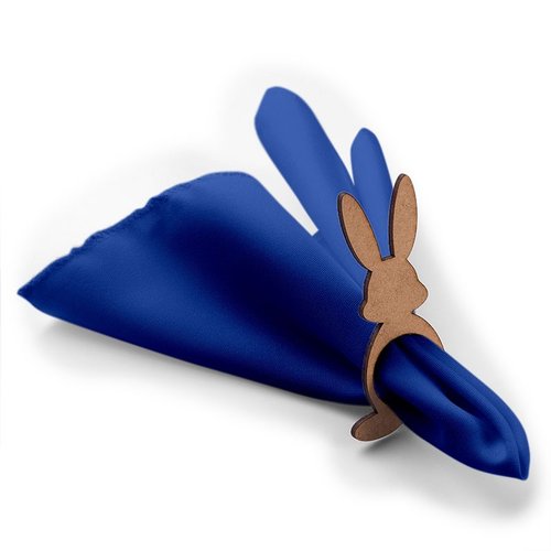 Kit: 4 Guardanapos de Tecido Azul Pascoa Coelho 35×35