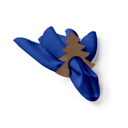 Kit: 4 Guardanapos de Tecido Azul Pinheiro Natal 35×35
