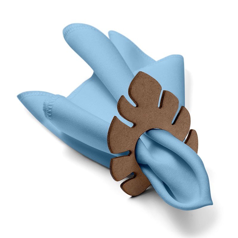 Kit: 4 Guardanapos de Tecido Azul Claro Costela de Adao 35×35 Kit: 4 Guardanapos de Tecido Azul Claro Costela de Adao 35×35