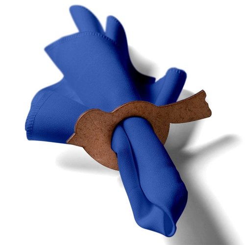 Kit: 4 Guardanapos de Tecido Azul Passarinho 35×35