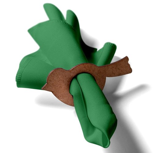 Kit: 4 Guardanapos de Tecido Verde Passarinho 35×35