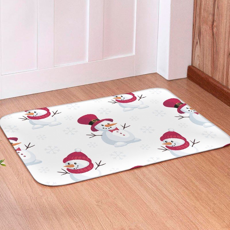 Tapete para Porta Avulso Natal White And Red - 40x60 Tapete para Porta Avulso Natal White And Red - 40x60