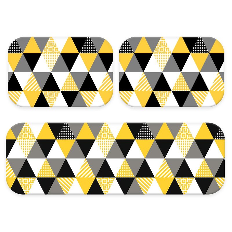 Kit: 3 Tapetes de Cozinha Geo Yellow Kit: 3 Tapetes de Cozinha Geo Yellow