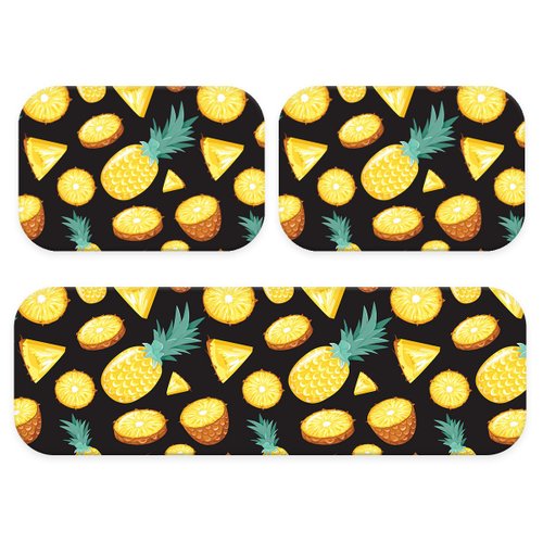 Kit: 3 Tapetes de Cozinha Pineapple