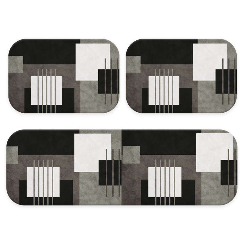 Kit: 3 Tapetes de Cozinha Grey Us Kit: 3 Tapetes de Cozinha Grey Us