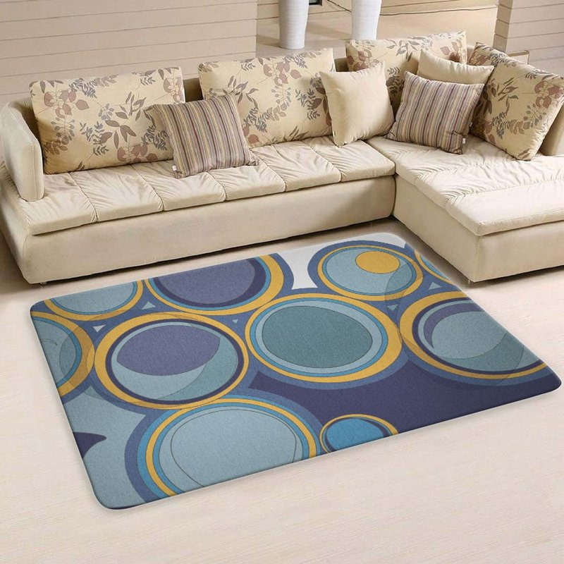 Tapete Sala Blue Bubbles - 95x130 Tapete Sala Blue Bubbles - 95x130