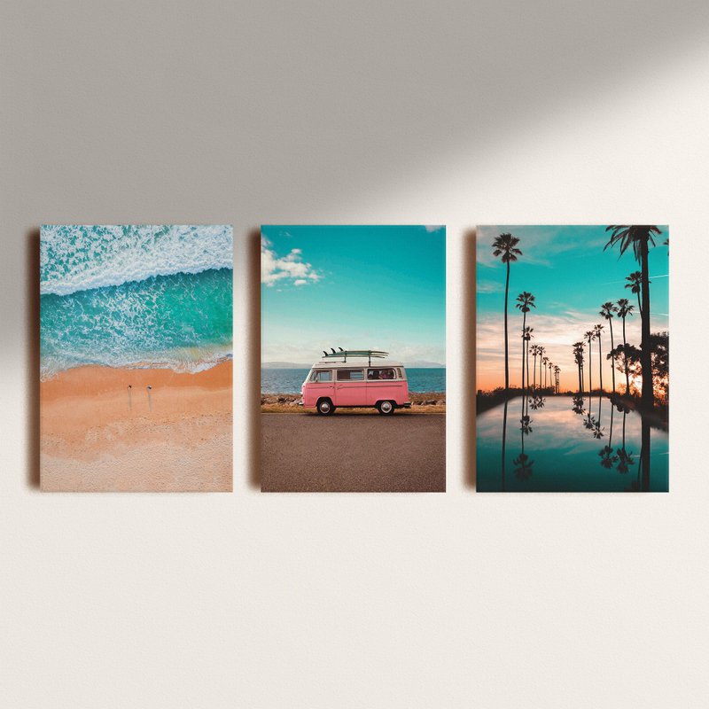 Kit: 3 Placas Decorativas Summer Beach Kit: 3 Placas Decorativas Summer Beach