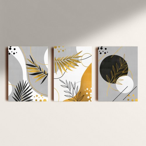 Kit: 3 Placas Decorativas Gold Kinds