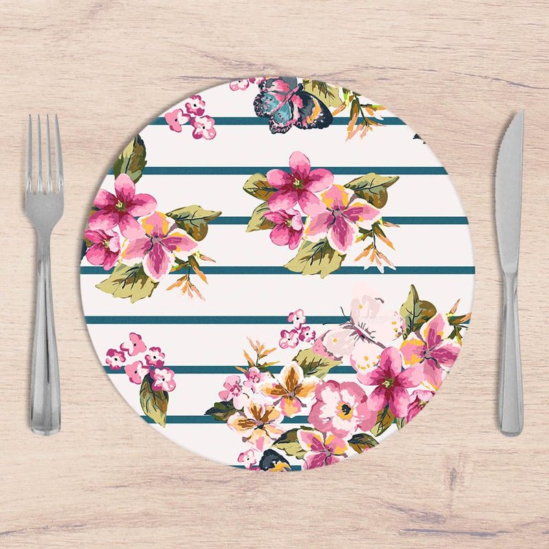 Kit: 4 Capas de SOUSPLAT Redondo Butterflies - 35x35 Kit: 4 Capas de SOUSPLAT Redondo Butterflies - 35x35