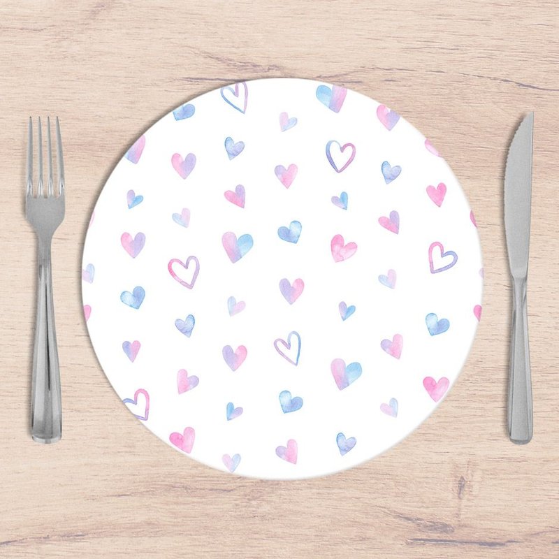 Kit: 4 Capas de SOUSPLAT Redondo Single Hearts - 35x35 Kit: 4 Capas de SOUSPLAT Redondo Single Hearts - 35x35