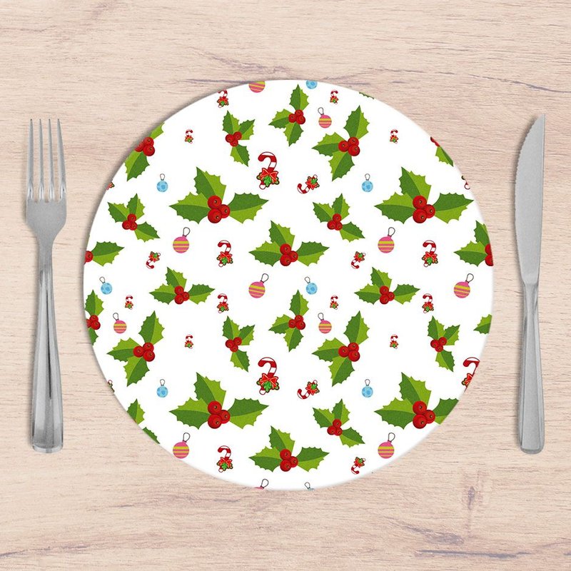 Kit: 4 Capas de SOUSPLAT Redondo Natal Enfeite de Pinheiro - 35x35 Kit: 4 Capas de SOUSPLAT Redondo Natal Enfeite de Pinheiro - 35x35