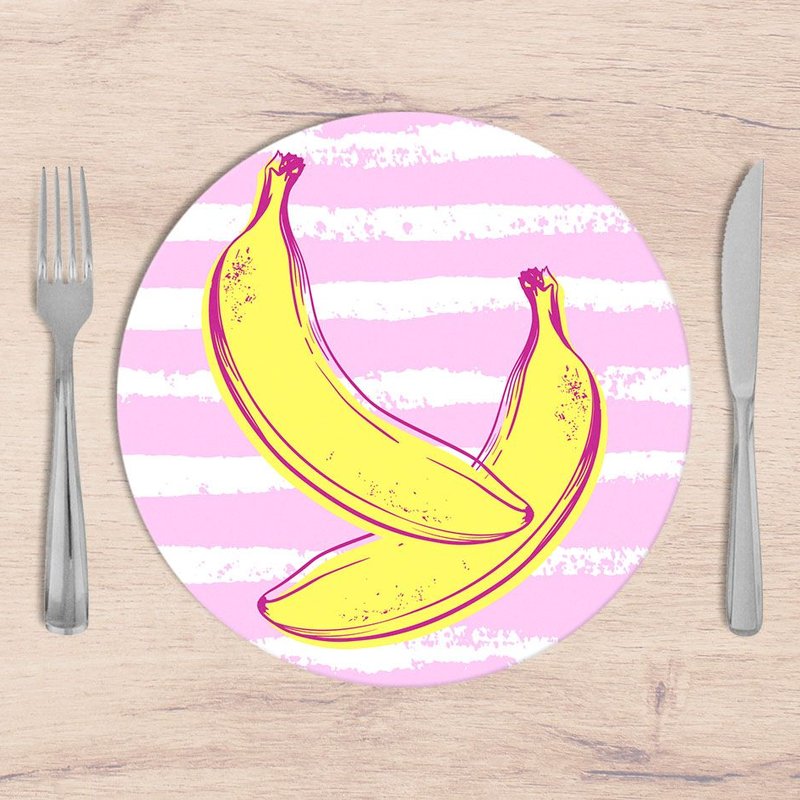 Kit: 4 Capas de SOUSPLAT Redondo Pink Banana - 35x35 Kit: 4 Capas de SOUSPLAT Redondo Pink Banana - 35x35