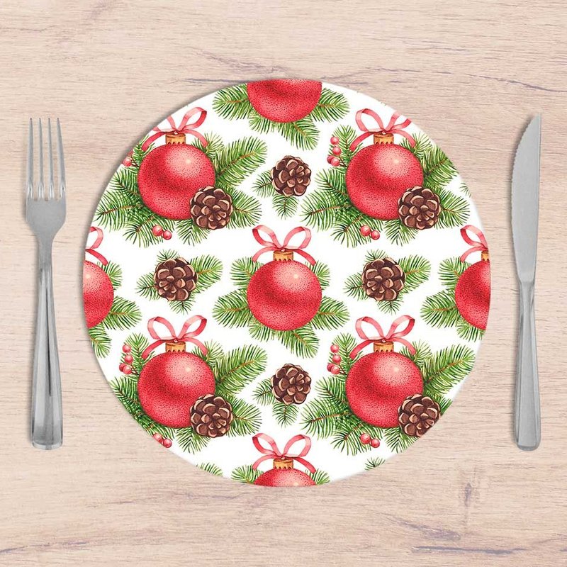 Kit: 4 Capas de SOUSPLAT Redondo Christmas Day - 35x35 Kit: 4 Capas de SOUSPLAT Redondo Christmas Day - 35x35