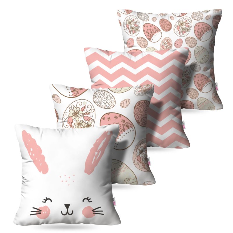 Kit: 4 Capas de Almofada Decorativas Pascoa Bunny – 45×45 Kit: 4 Capas de Almofada Decorativas Pascoa Bunny – 45×45