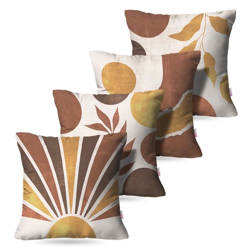 Kit: 4 Capas de Almofada Decorativas Sun Island – 45×45