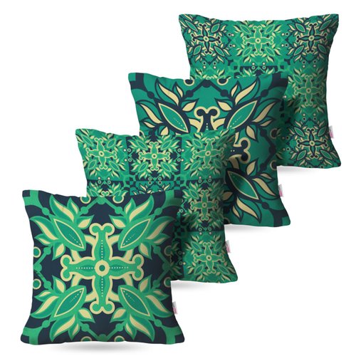 Kit: 4 Capas de Almofada Decorativas Green Tille – 45×45