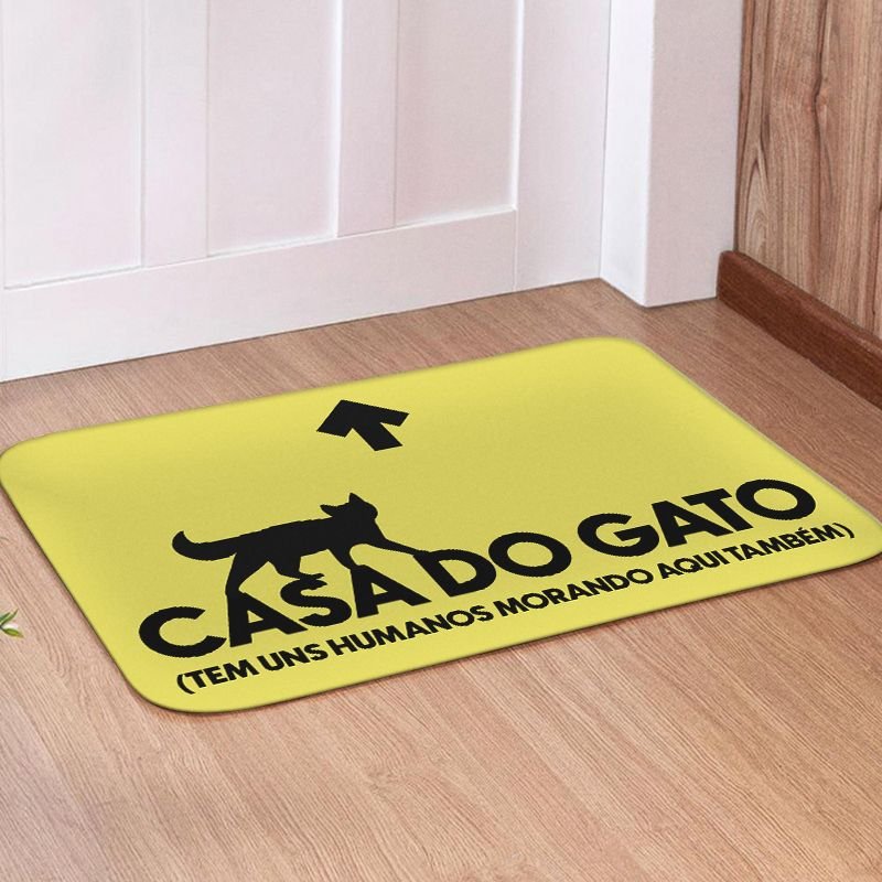 Tapete para Porta Avulso Casa do Gato - 40x60 Tapete para Porta Avulso Casa do Gato - 40x60