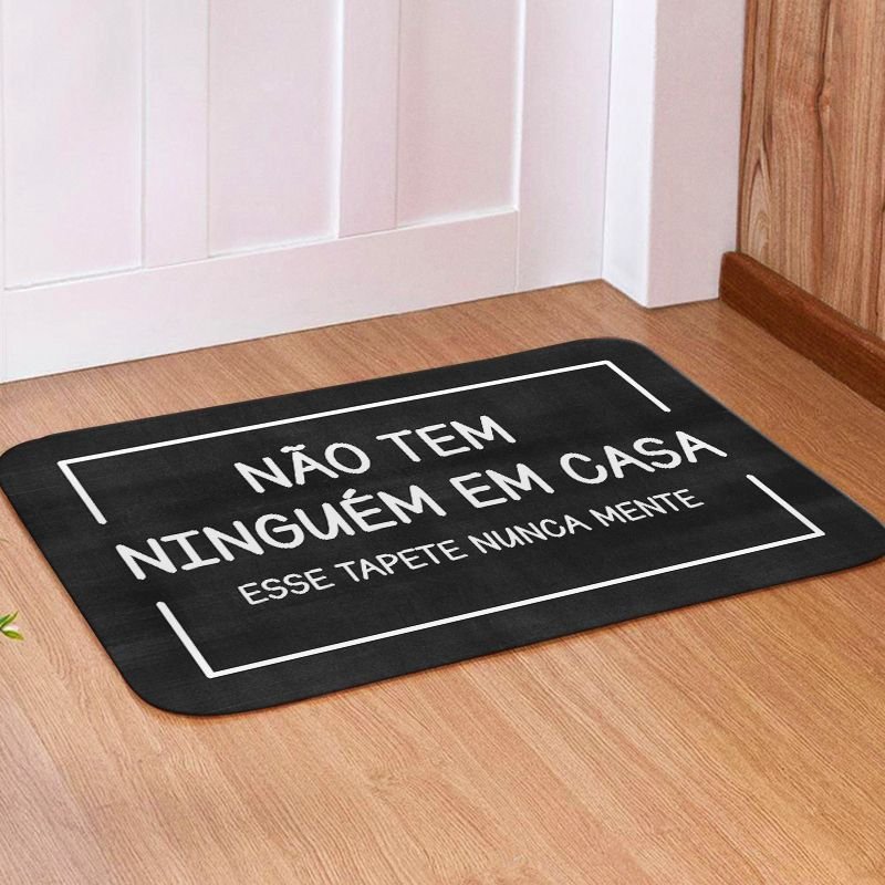 Tapete para Porta Avulso Ninguem em Casa - 40x60 Tapete para Porta Avulso Ninguem em Casa - 40x60