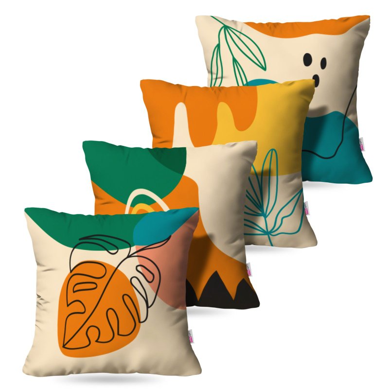 Kit: 4 Capas de Almofada Decorativas Tai – 45×45 Kit: 4 Capas de Almofada Decorativas Tai – 45×45