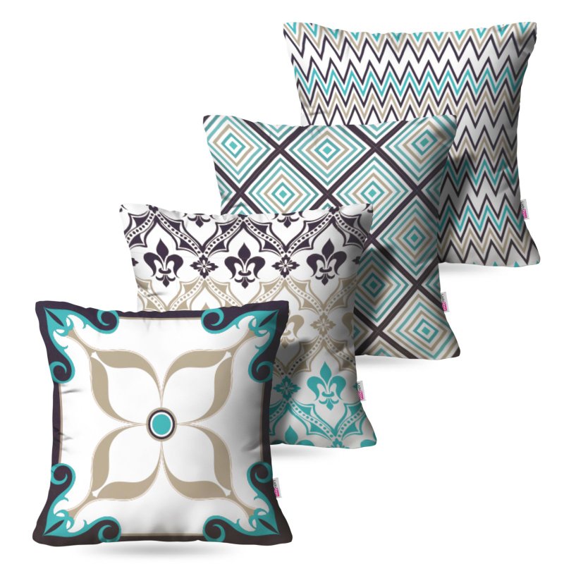 Kit: 4 Capas de Almofada Decorativas Geo Classy – 45×45 Kit: 4 Capas de Almofada Decorativas Geo Classy – 45×45