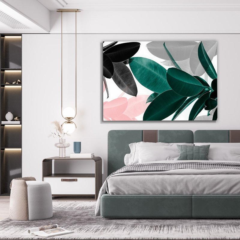 Tela Decorativa Grande Gold Rose Leaf - 60cm x 90cm Tela Decorativa Grande Gold Rose Leaf - 60cm x 90cm