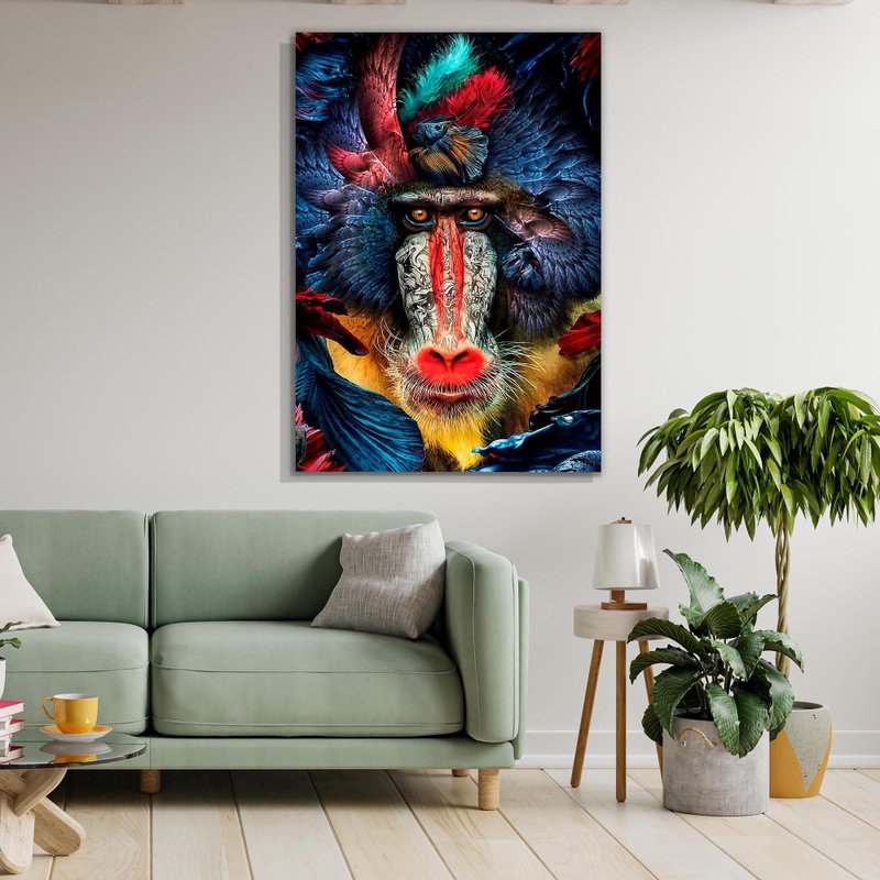Tela Decorativa Grande Ape - 60cm x 90cm Tela Decorativa Grande Ape - 60cm x 90cm