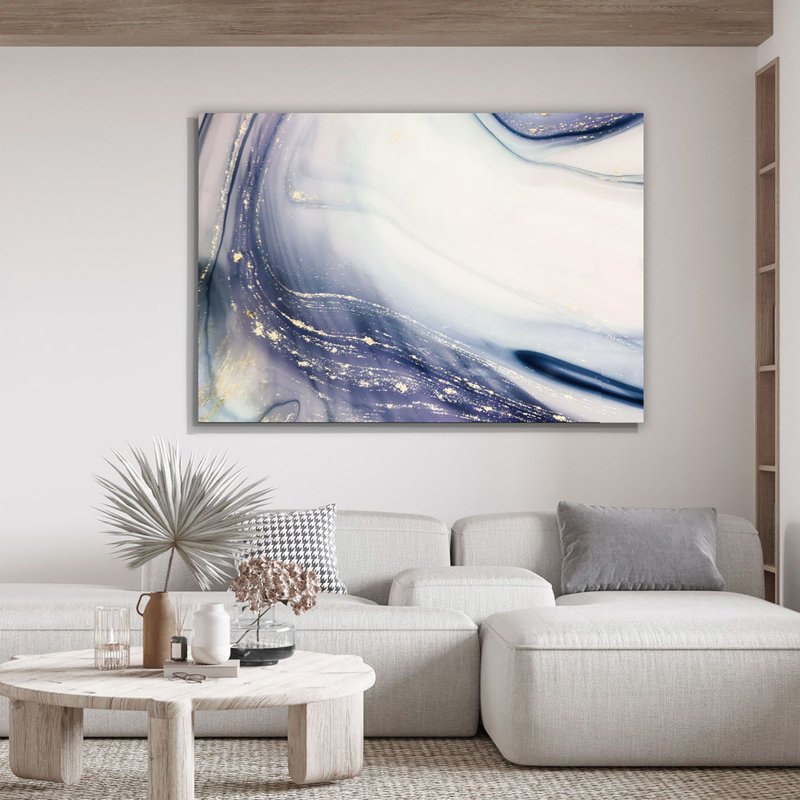Tela Decorativa Grande Médias Efeito Marmorizado Blue Tai - 60cm x 90cm Tela Decorativa Grande Médias Efeito Marmorizado Blue Tai - 60cm x 90cm