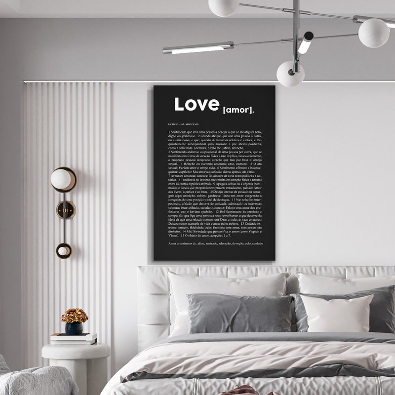 Tela Decorativa Grande Love - 60cm x 90cm Tela Decorativa Grande Love - 60cm x 90cm