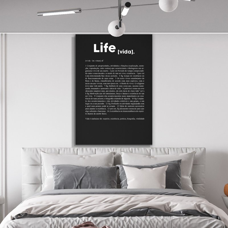 Tela Decorativa Grande Life - 60cm x 90cm Tela Decorativa Grande Life - 60cm x 90cm