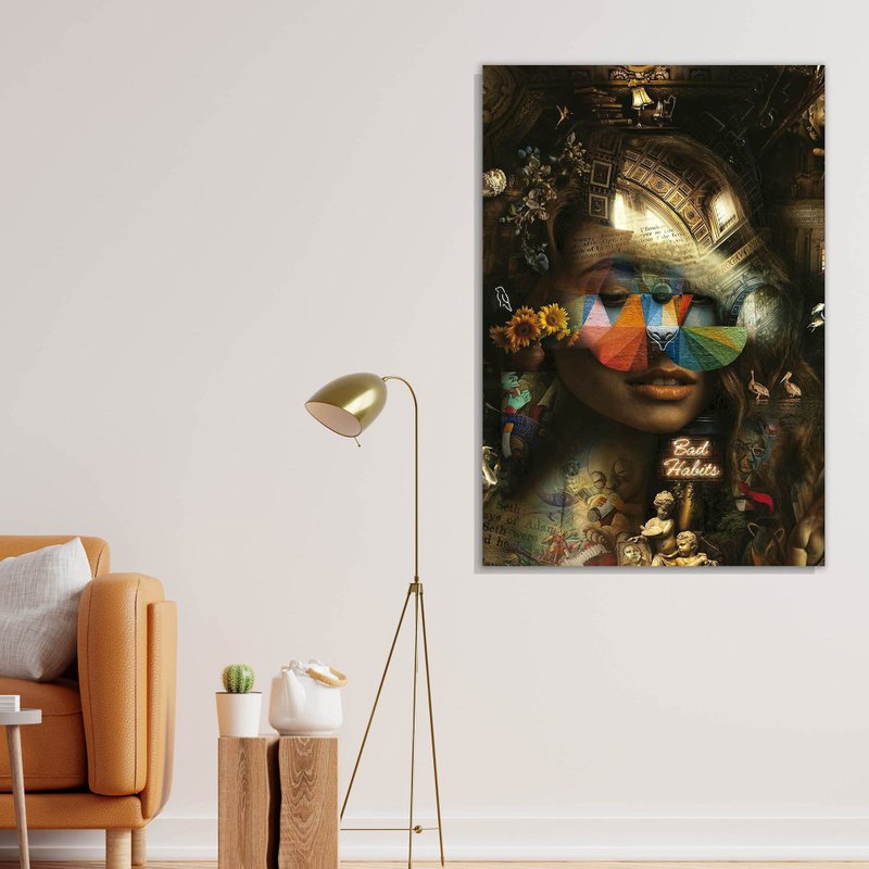 Tela Decorativa Grande The Woman - 60cm x 90cm Tela Decorativa Grande The Woman - 60cm x 90cm