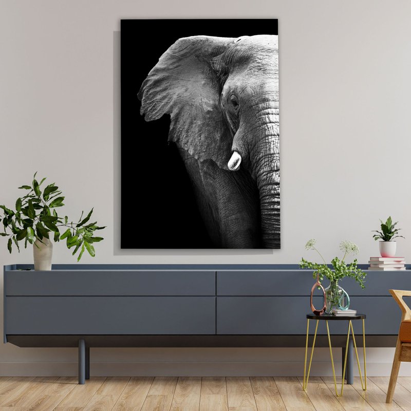 Tela Decorativa Grande Elephant - 60cm x 90cm Tela Decorativa Grande Elephant - 60cm x 90cm