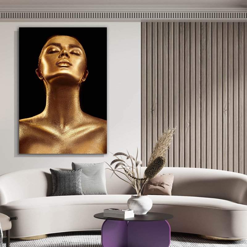 Tela Decorativa Grande Golden Life - 60cm x 90cm Tela Decorativa Grande Golden Life - 60cm x 90cm
