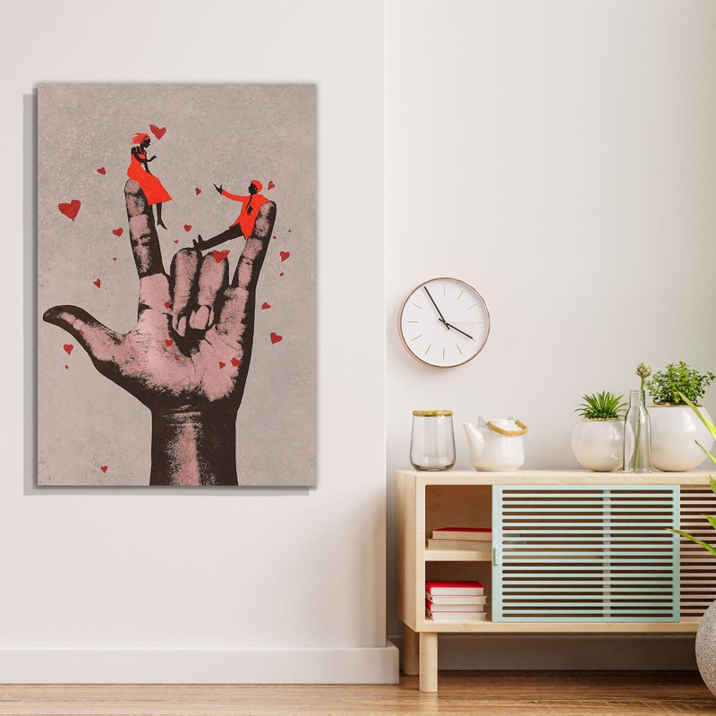 Tela Decorativa Grande Rock In - 60cm x 90cm Tela Decorativa Grande Rock In - 60cm x 90cm