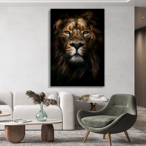 Tela Decorativa Grande Shadow Lion - 60cm x 90cm