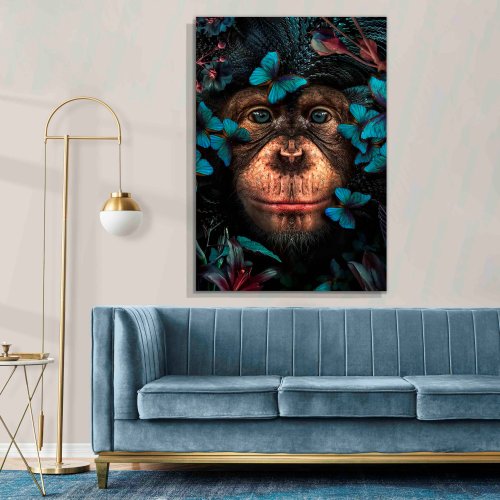 Tela Decorativa Grande Watermark Monkey - 60cm x 90cm