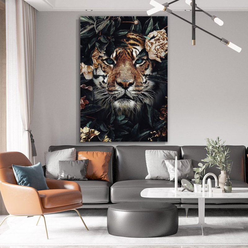 Tela Decorativa Grande Johns Tiger - 60cm x 90cm Tela Decorativa Grande Johns Tiger - 60cm x 90cm