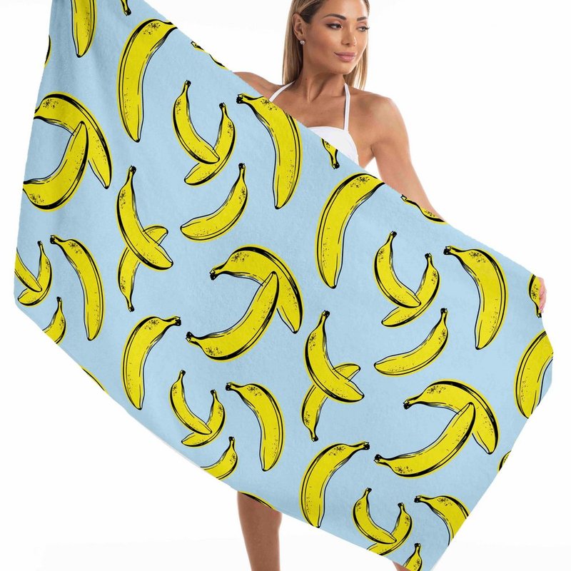 Toalha de Praia Avulsa Banana Blue - 135x65cm Toalha de Praia Avulsa Banana Blue - 135x65cm