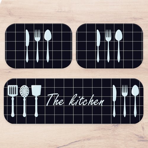 Kit: 3 Tapetes de Cozinha The Kitchen