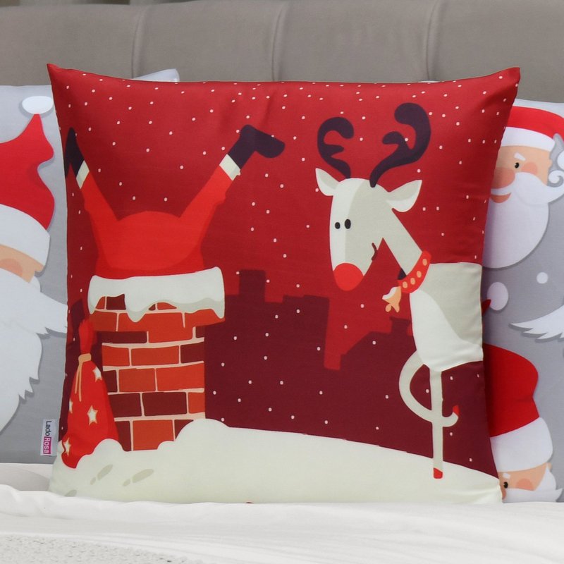 Capa de Almofada Estampada Decorativa 40x40 Natal Papai Noel em Desenho  Vermelho - Almofadas Estampadas - Decoração de Natal para Casa - Magazine  Luiza